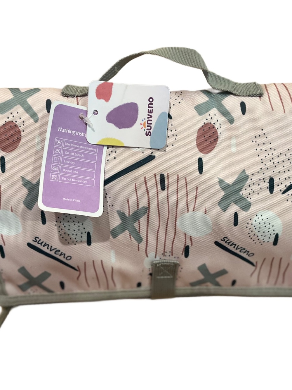 Sunveno Portable Baby Changing Station Colorful Folds Out Wristlet